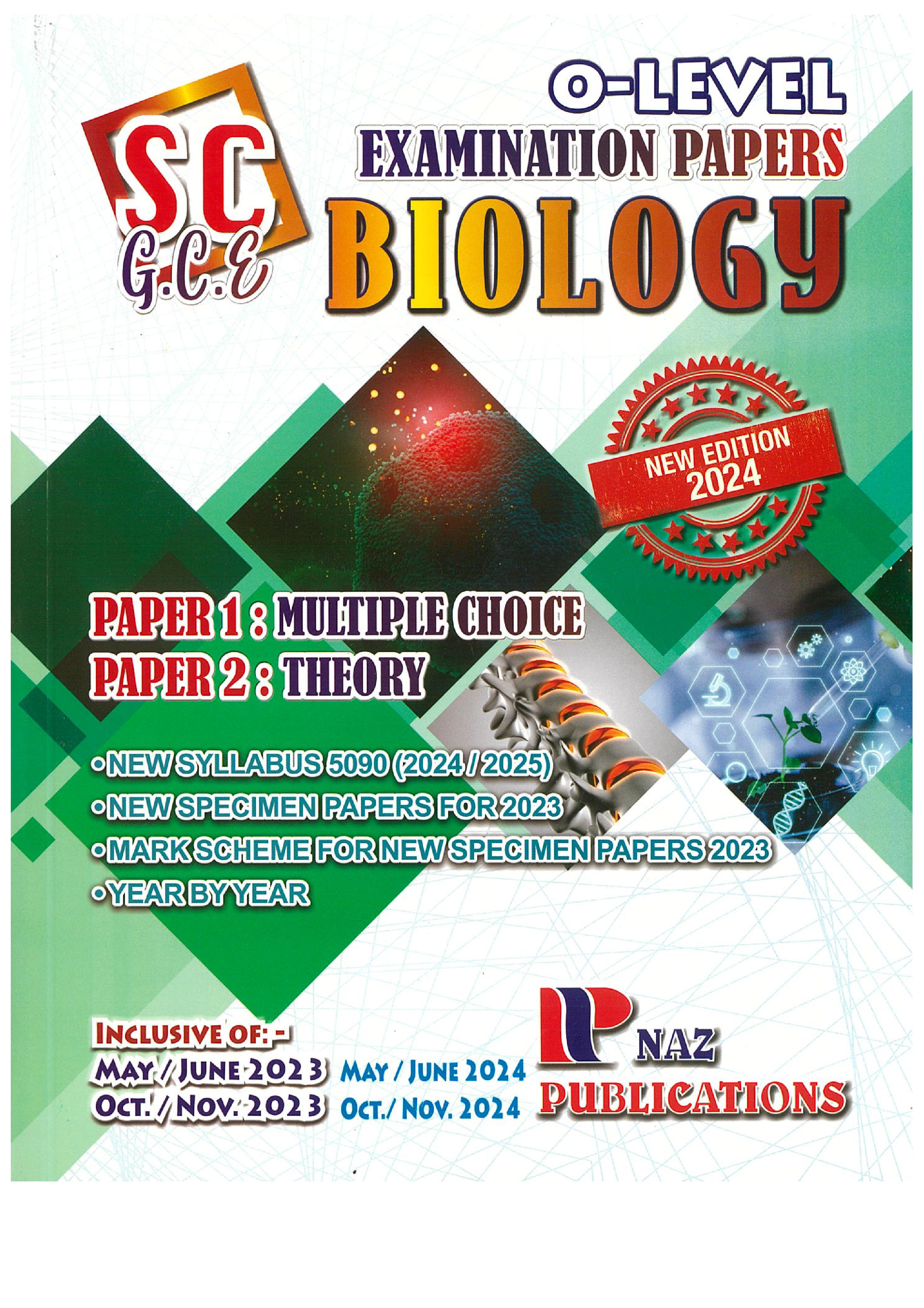 Biology Examination Papers - O Level - Naz Publications